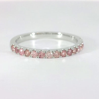 Pink Diamonds Pave Ring