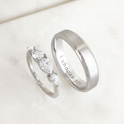 Pear Diamond Ring with Cedric